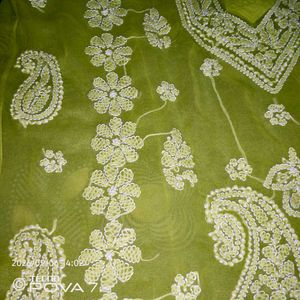 new Lime Green Chikankari Kurta