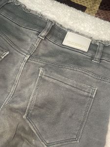 Grey Washed Denim Jeans