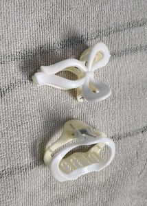 White Hair Clips - Pack of 2