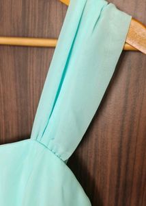 Branded Acqa Green High Low Dress