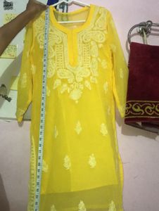 Yellow Printed Night Shirt