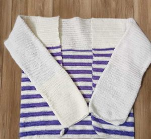 Striped Crochet Cardigan