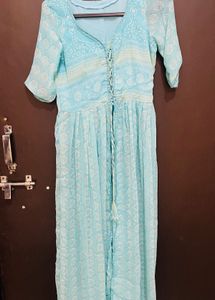 Boho Style Print plazzo n slit kurti