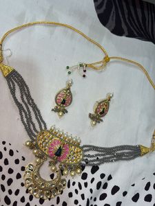 Elegant Peacock Design Necklace & Earrings Set