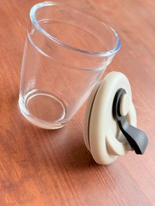 Set of 4 - Modern White Travel Mug with Lid