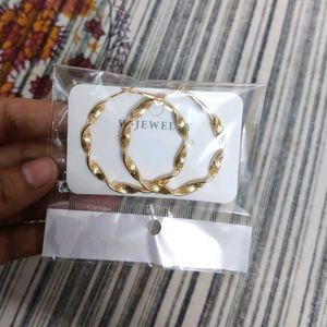 Gold Twisted Drop Earrings