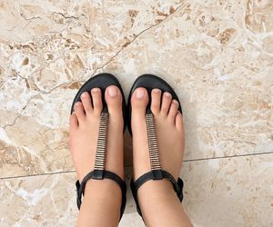 Mochi Black Embellished Flat Sandals