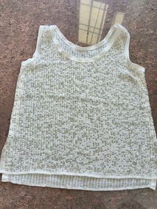 Beautiful White Silver Colour Top