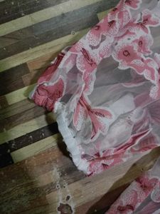 Sheer Floral Print Button-Up shirt