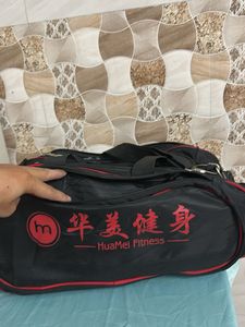 Black HuaMei Fitness Duffle Bag