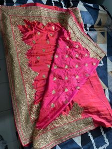 Heavy Fancy Designer Rani Pink Saree