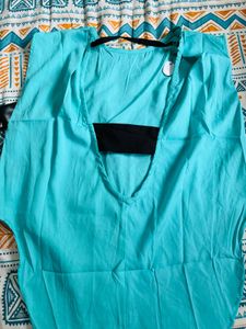 Elegant Blue Hi-Lo Top