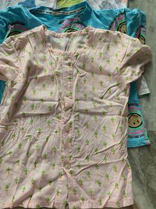 Bundle of 6 girls Pajama Tops