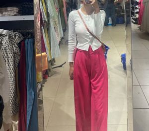 Vibrant Pink Wide-Leg Pants