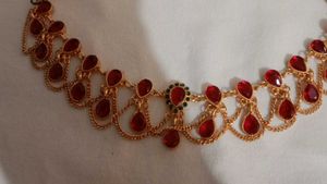 Elegant Red Stone Necklace Set