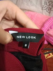 Maroon Peplum Top 🎀🩷