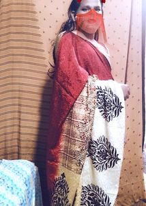 With Blouse Crepe Saree