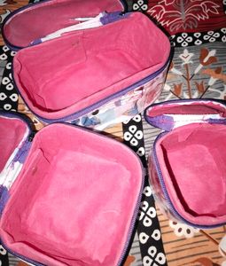 Floral Print Cosmetic Bags Set