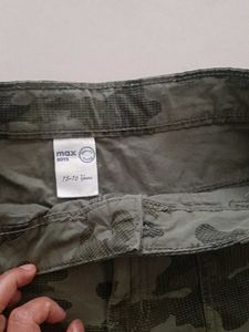 Olive patterned  Cotton men's shorts
