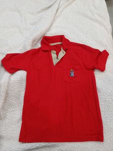 Red Polo with Bear