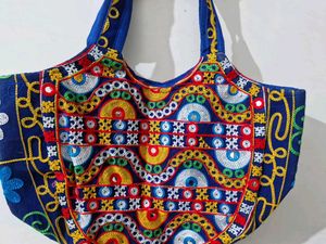 Ethnic Embroidered Tote Bag