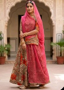 Stunning Indian rajputi Lehenga Choli Set
