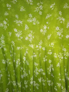Green Floral Print Sleeveless Dress