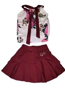Floral Top & Skirt Set
