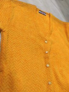 Mustard Yellow Knit Cardigan