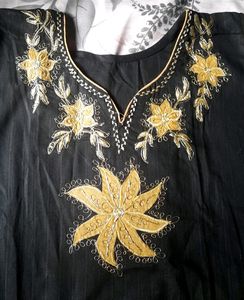 Black Colour Redymade Churidar Set