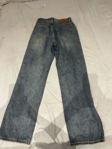 blue rugged denim jeans