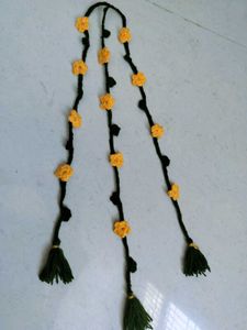 yellow flower crochet paranda hair accessories