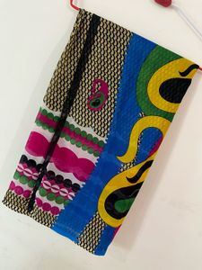 Vibrant Abstract Print Saree