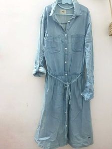 Blue Denim Shirt Dress