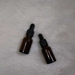 Empty Amber Dropper Bottles Set