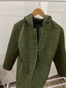 GAFFY SPORT OLIVE GREEN QUILTED HOODED JACKET