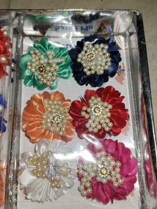 Set of 6 Floral Saree Pins