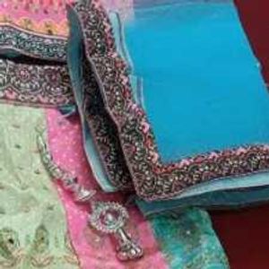 Embroidered Ethnic lehanga with mirror work