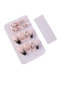 Stylish French Tip Nail Art (nail extensions)