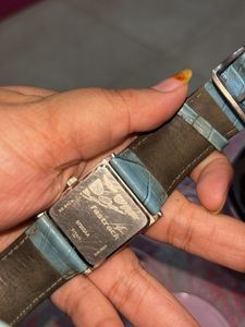 Fastrack Square Dial Watch | Blue Croc Leather Str