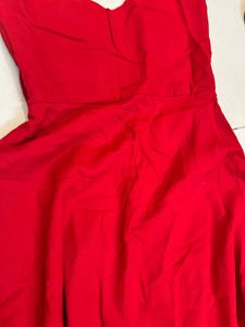 Vibrant Red Spaghetti Strap Dress
