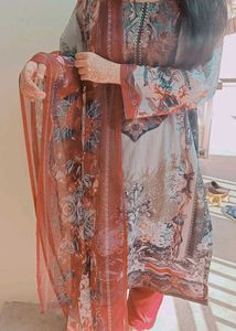 pakistani style kurta set with dupatta