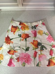 Floral Print A-Line Mini Skirt
