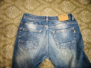 Peter England Men's Blue Wash Denim Jeans