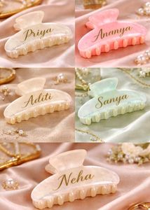 Personalized Pearl Hair Claw Clips