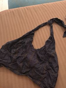 Denim Halter Top