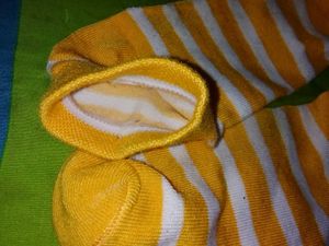 Yellow Striped Ankle Socks
