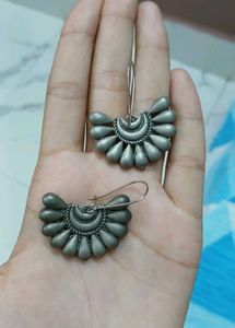Unique Oxidized Silver Earrings