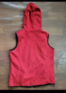 Red Sleeveless Hooded Vest