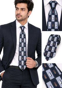 Haggar Geometric Pattern 100% Silk Tie
